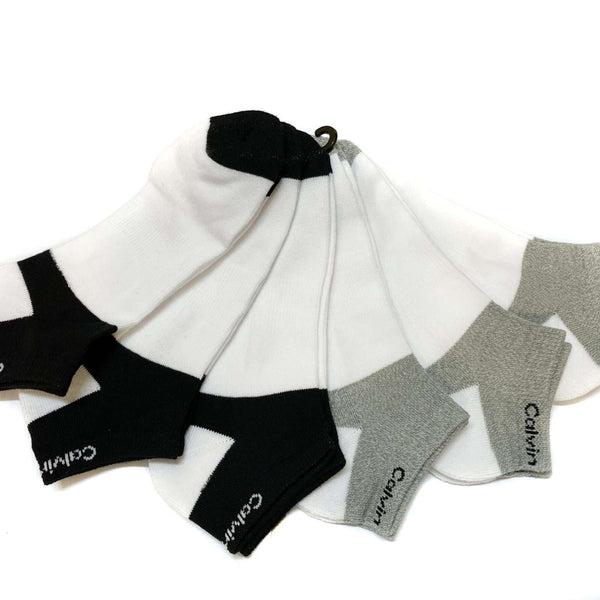 Calvin Klein Low Cut Ankle Socks Casual Day All Sport Cushioned Athletic- 6 Pairs