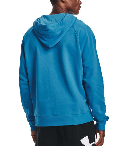 Under Armour Men's UA Rival Fleece Big Logo Hoodie 1357093-422 Radar Blue / White
