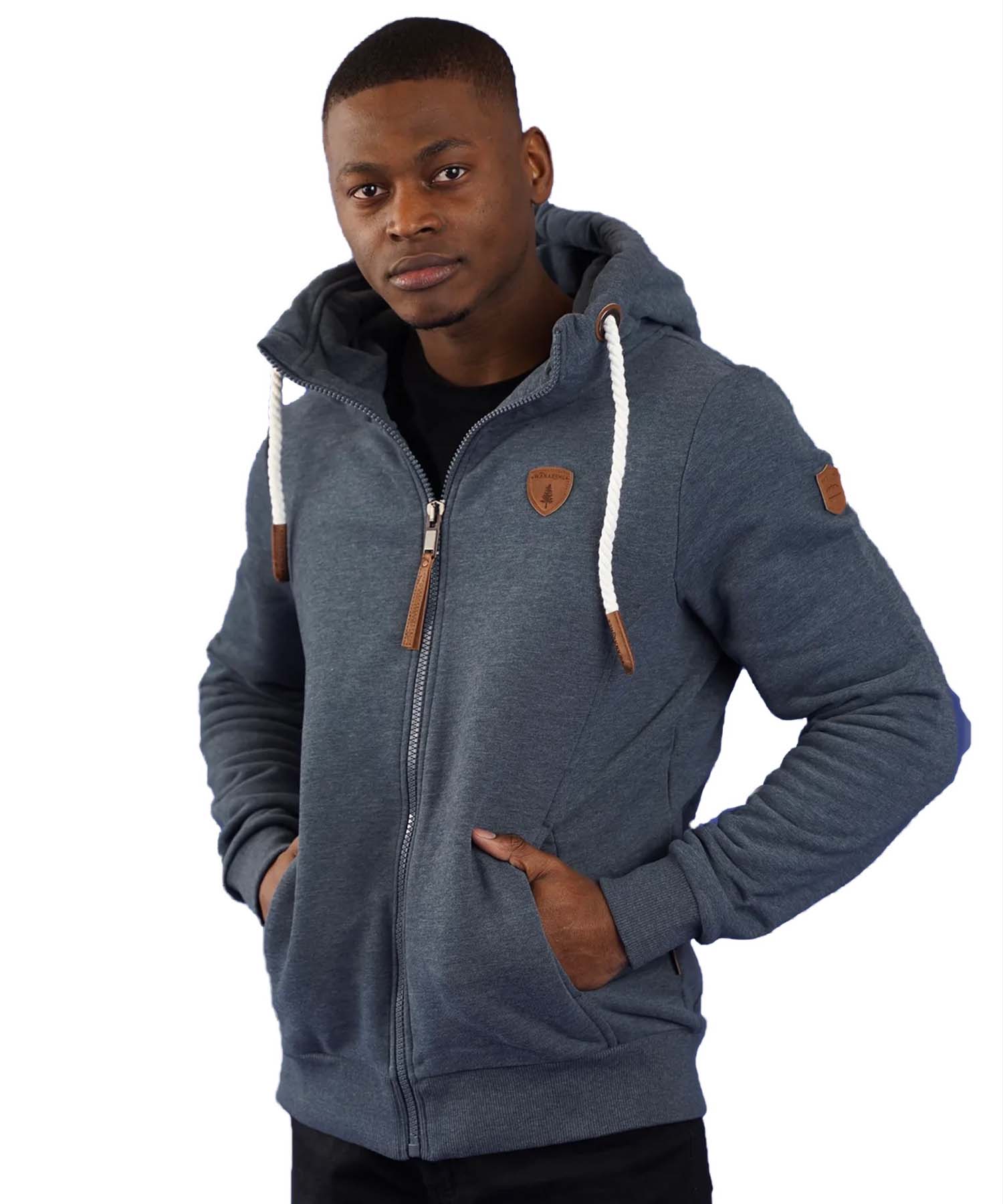 Wanakome Men's Zeus Zip Hoodie - Dark Heather Gray