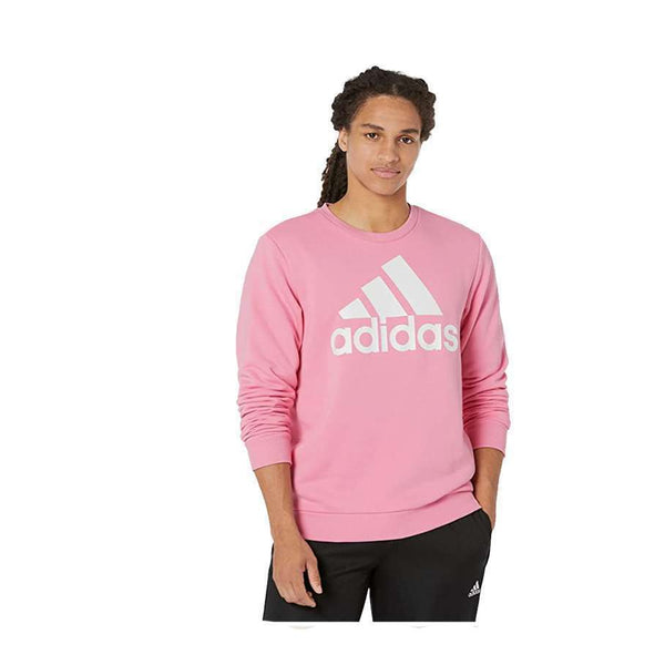 adidas Men's Essentials Big Logo Fleece Sweatshirt - Bliss Pink