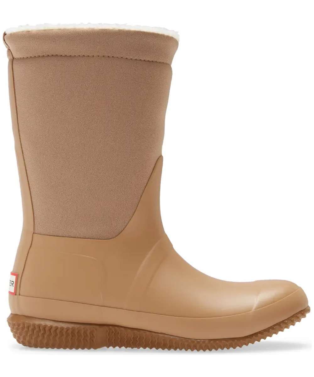 Hunter Women's Original Insulated Roll Top Sherpa Boots - Tawny/ White Willow