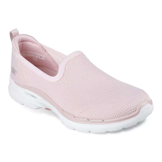 Skechers Women's GOwalk 6 Clear Virtue Slip-On Shoes 124505WBL