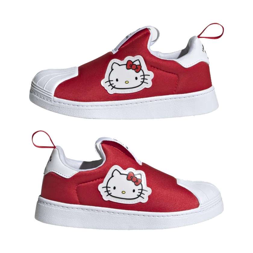 adidas Original PS Kids Superstar Shoes - Hello Kitty, Red White