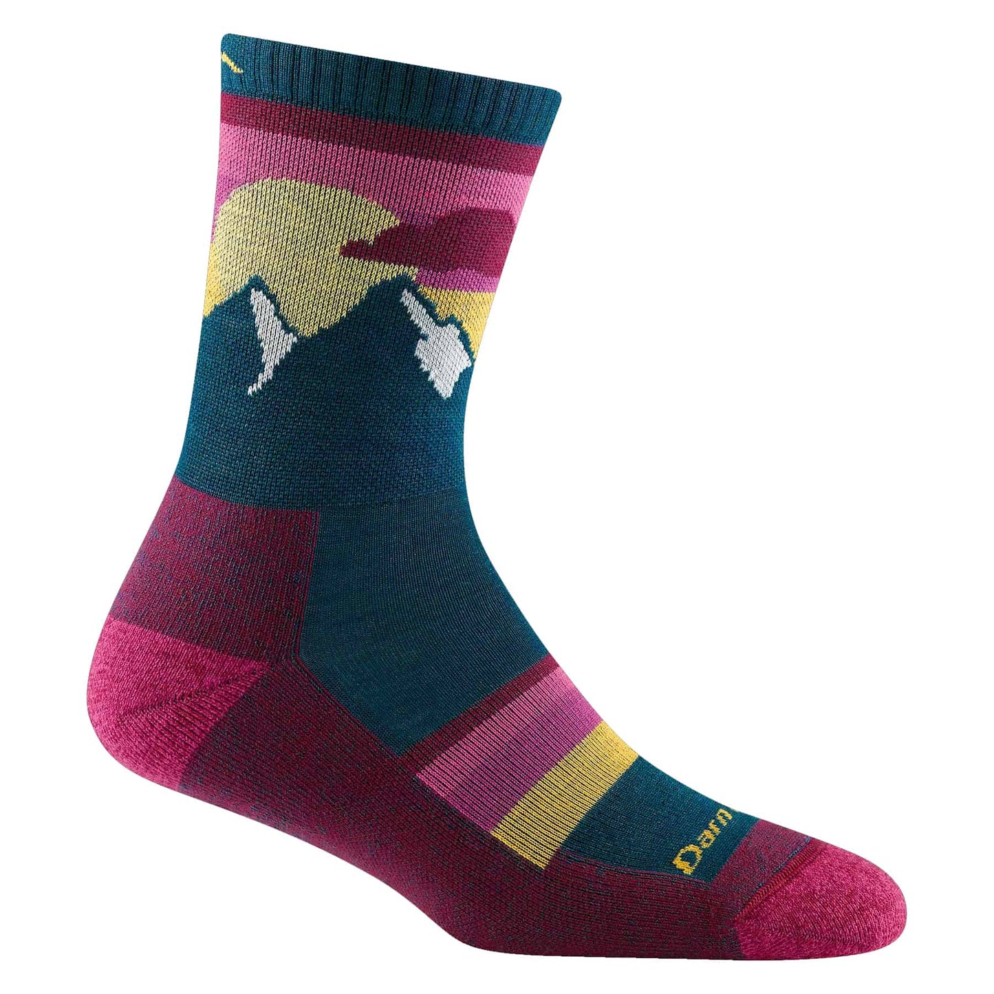 Darn Tough Women's Sunset Ledge Micro Crew Lightweight Hiking Socks - Dark Teal