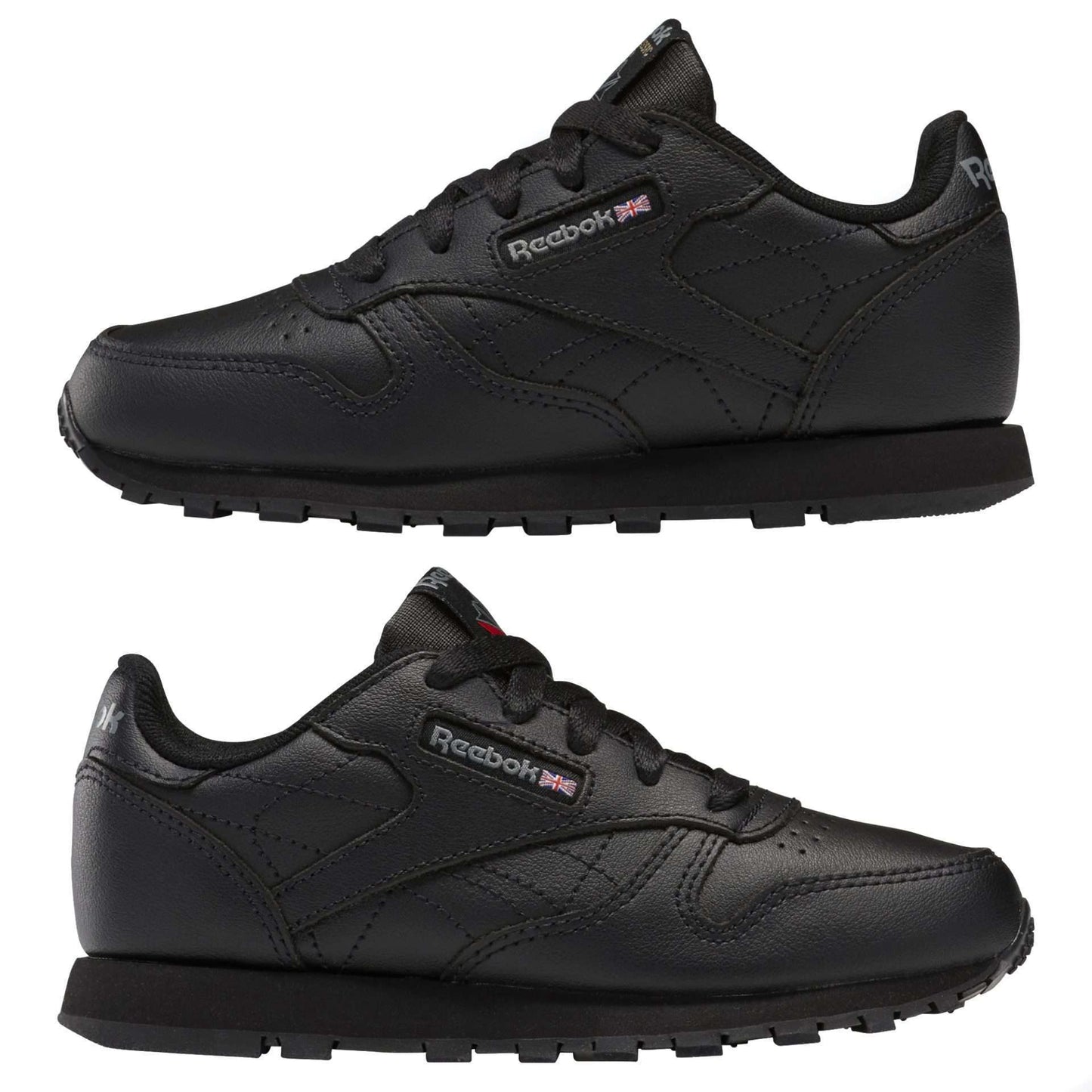 Reebok Kid's(Little Kids) Classic Leather Shoes,50169,Black