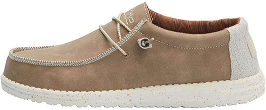 Hey Dude Wally Recycled Leather Silver Birch 150203923