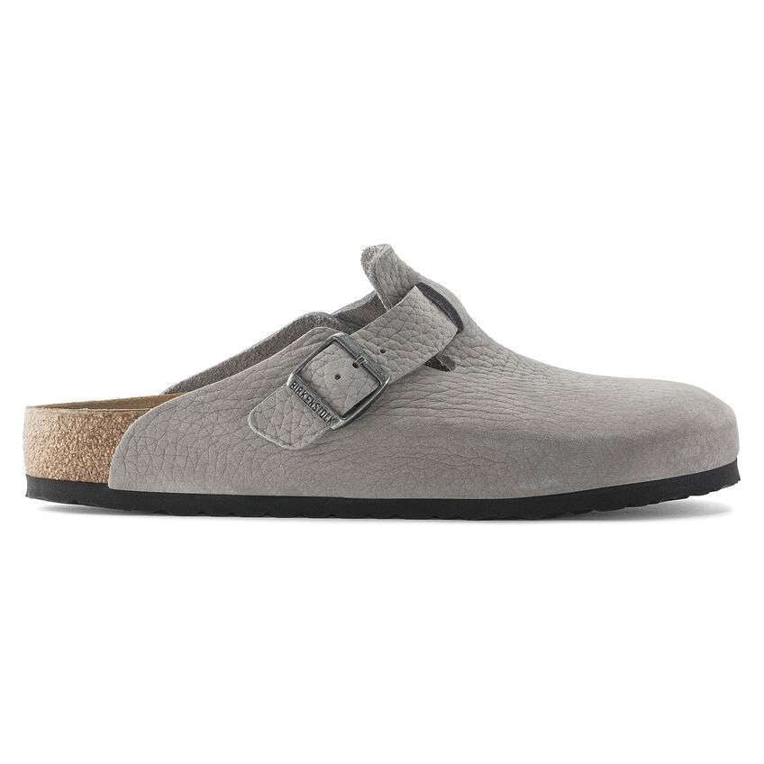 Birkenstock Boston Nubuck Leather Clog - Whale Gray