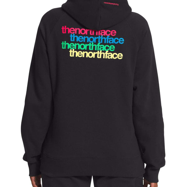 The North Face Women's Graphic Injection Hoodie - TNF Black/Brilliant Coral