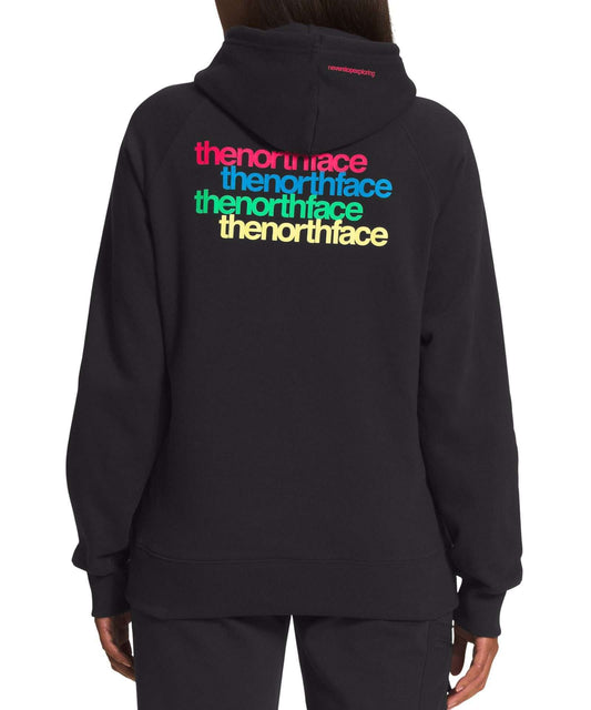 The North Face Women's Graphic Injection Hoodie - TNF Black/Brilliant Coral