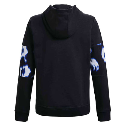 Women's UA Rival Fleece Blocked Hoodie Black / Versa Blue