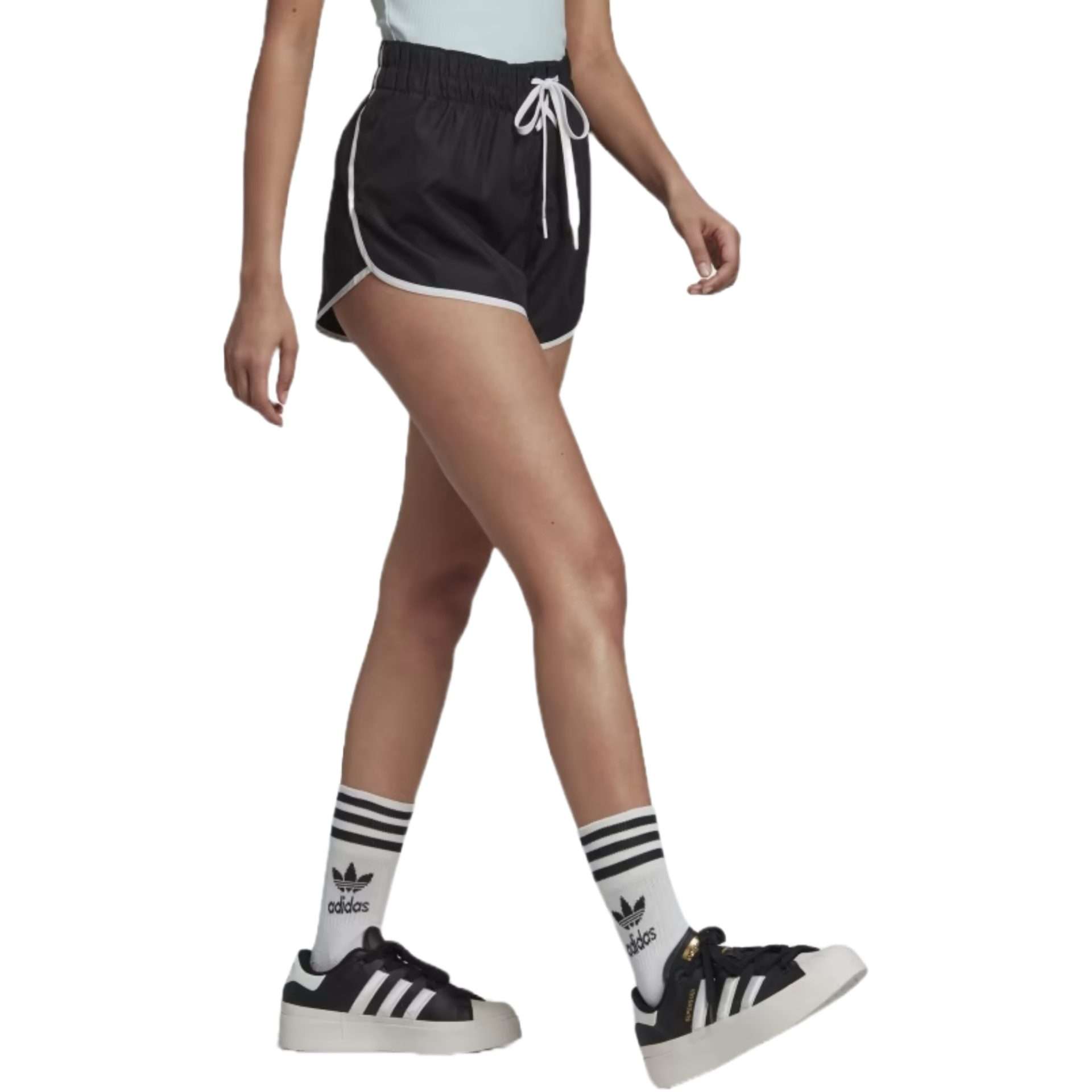 A pair of Adidas Women's Always Originals Laced Shorts in a stylish design