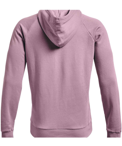 Under Armour Men's UA Rival Fleece Big Logo Hoodie 1357093-698 Mauve Pink / Black