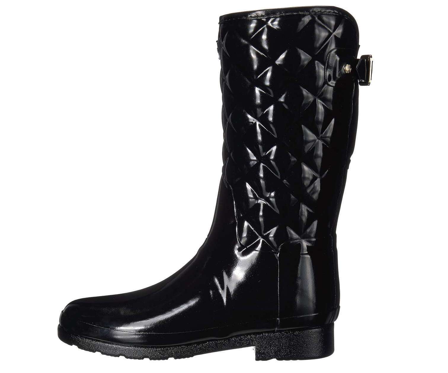 Hunter Women's Refined Slim Fit Adjustable Quilted Short Rain Boots WFS1029RGL