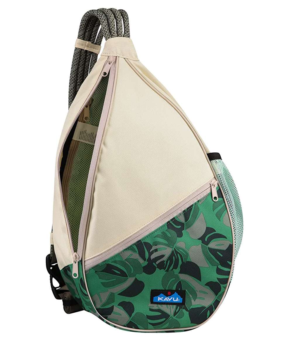 KAVU Paxton Pack Sling Bag 870-1647 Monstera Garden