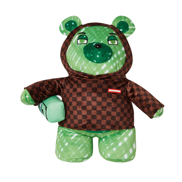 Sprayground Sharks In Paris Fade Away Hoodie Moneybear Teddybear Backpack in a stylish design, featuring a blend of hoodie and moneybear aesthetics with a unique fade-away pattern.