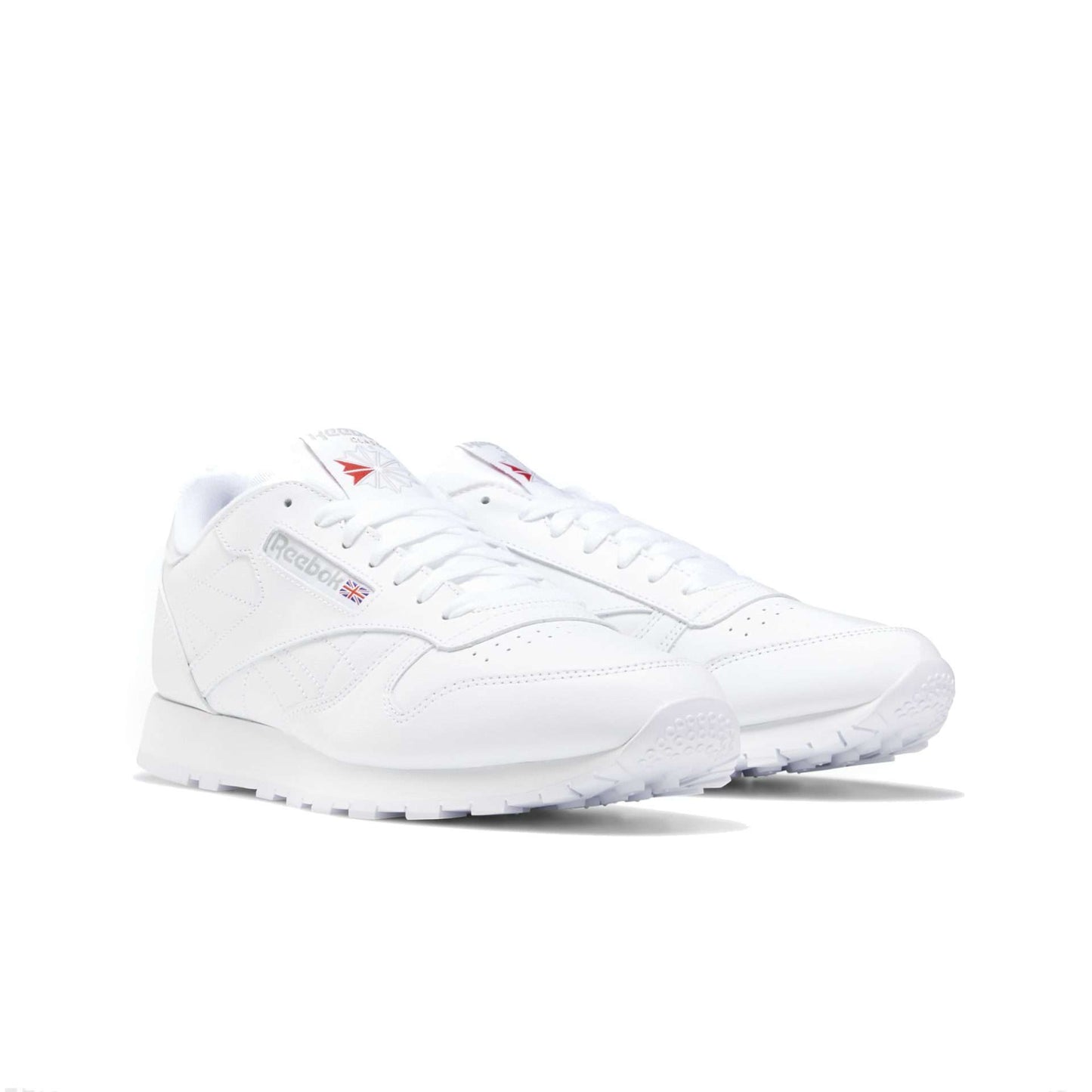 Reebok Men's Classic Leather Shoes,9771,White / White / Grey