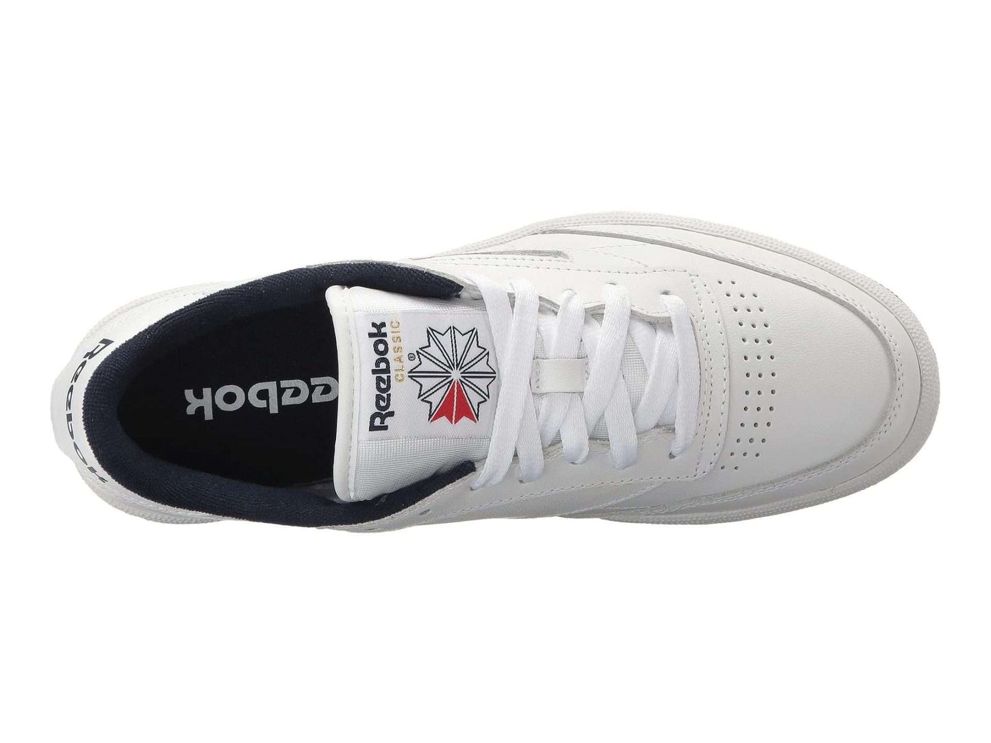 Reebok Men's Classic CLUB C 85 Shoes ,AR0457,White / Navy