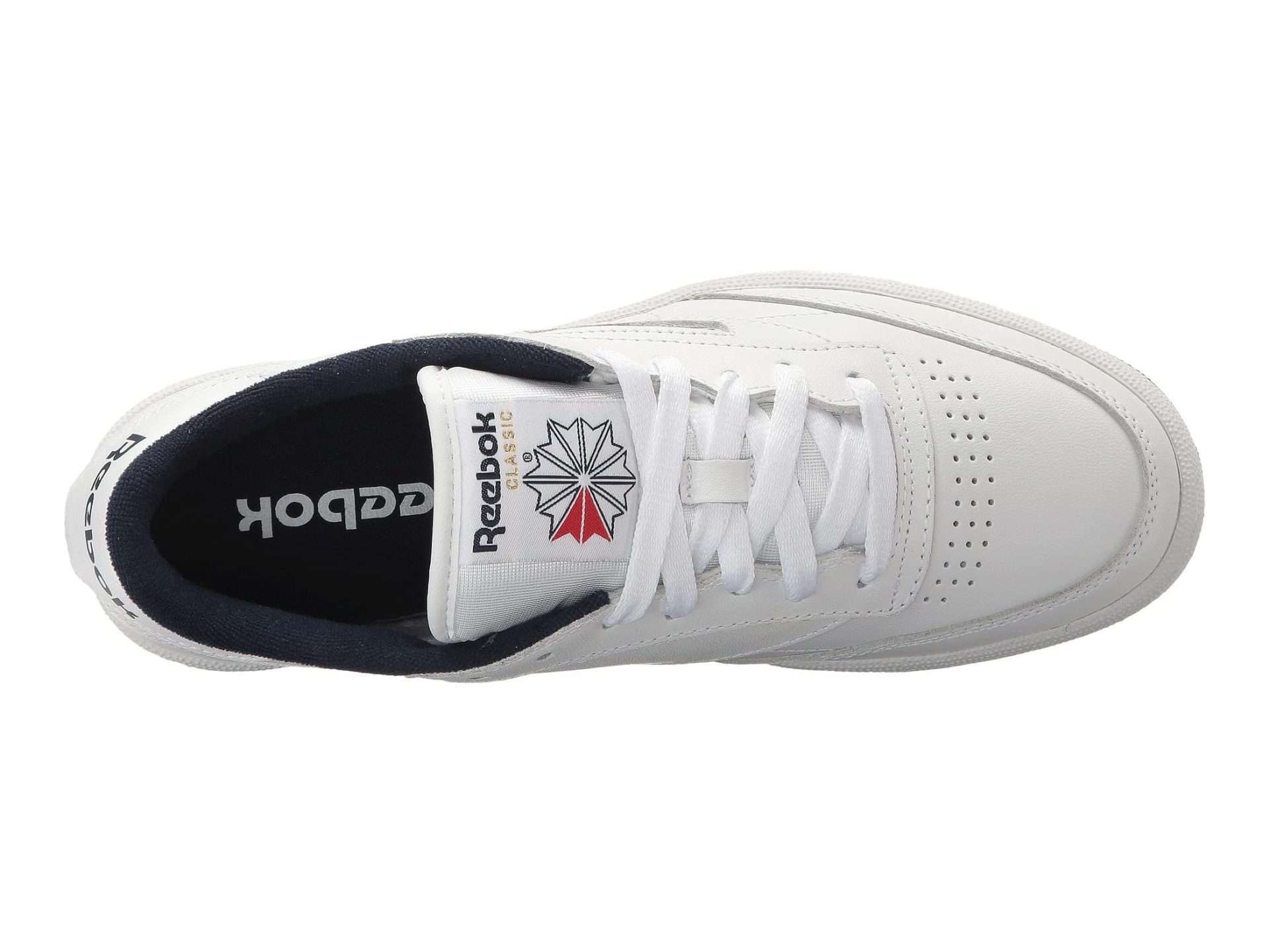 Reebok Men's Classic CLUB C 85 Shoes ,AR0457,White / Navy