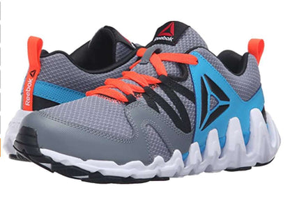 Reebok Kid's(Little Kid) Zig Big N' Fast Fire Shoes,AR1752,Asteroid Dust/Wild Blue