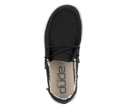 Hey Dude Girl's Youth Shoe Wendy Linen Black 130124987