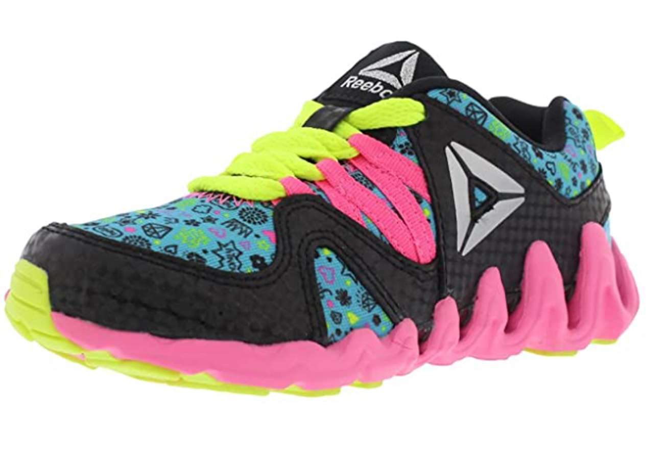 Reebok Kid's(Little Kid) Zig Big N' Fast Fire Shoes,BD1229,Black/Crisp Blue/Poison Patent