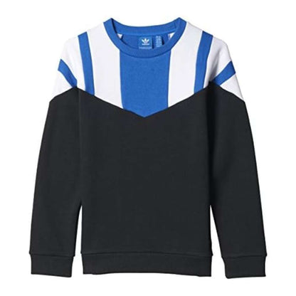 A front view of the adidas Big Boys Originals EQT Crew sweatshirt in black