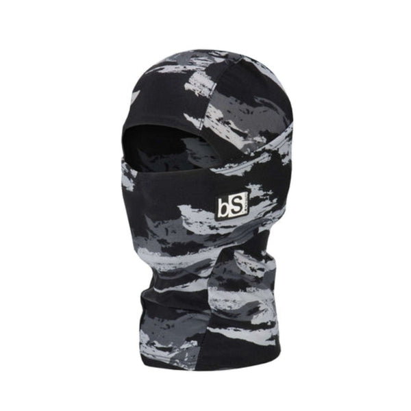 Kids balaclava featuring full head and neck coverage, stretch performance fabric, breathable construction, and a helmet-compatible design for cold-weather outdoor activities