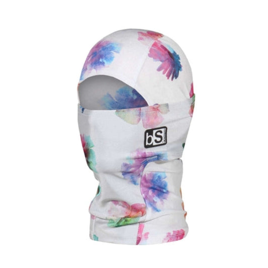 Kids balaclava featuring full head and neck coverage, stretch performance fabric, breathable construction, and a helmet-compatible design for cold-weather outdoor activities