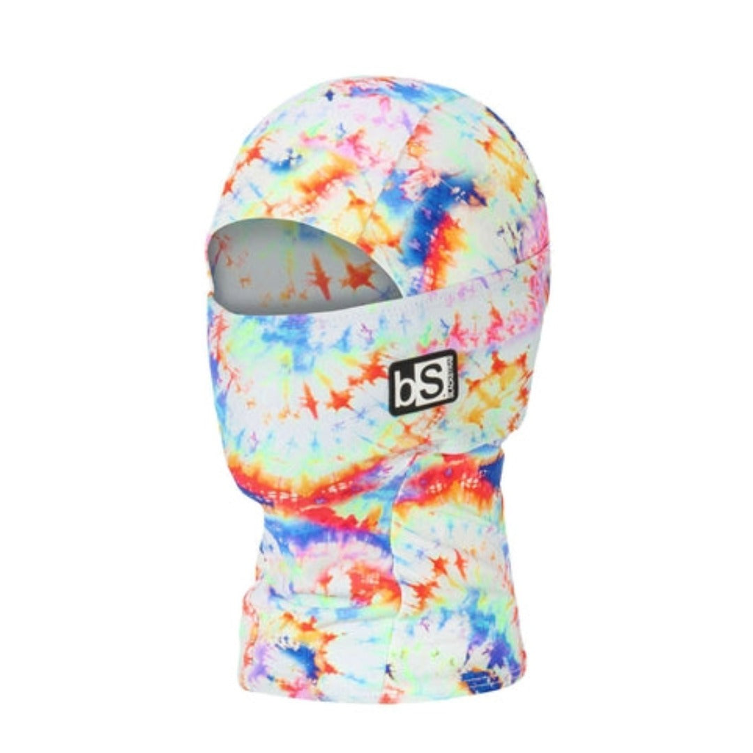 Kids balaclava featuring full head and neck coverage, stretch performance fabric, breathable construction, and a helmet-compatible design for cold-weather outdoor activities