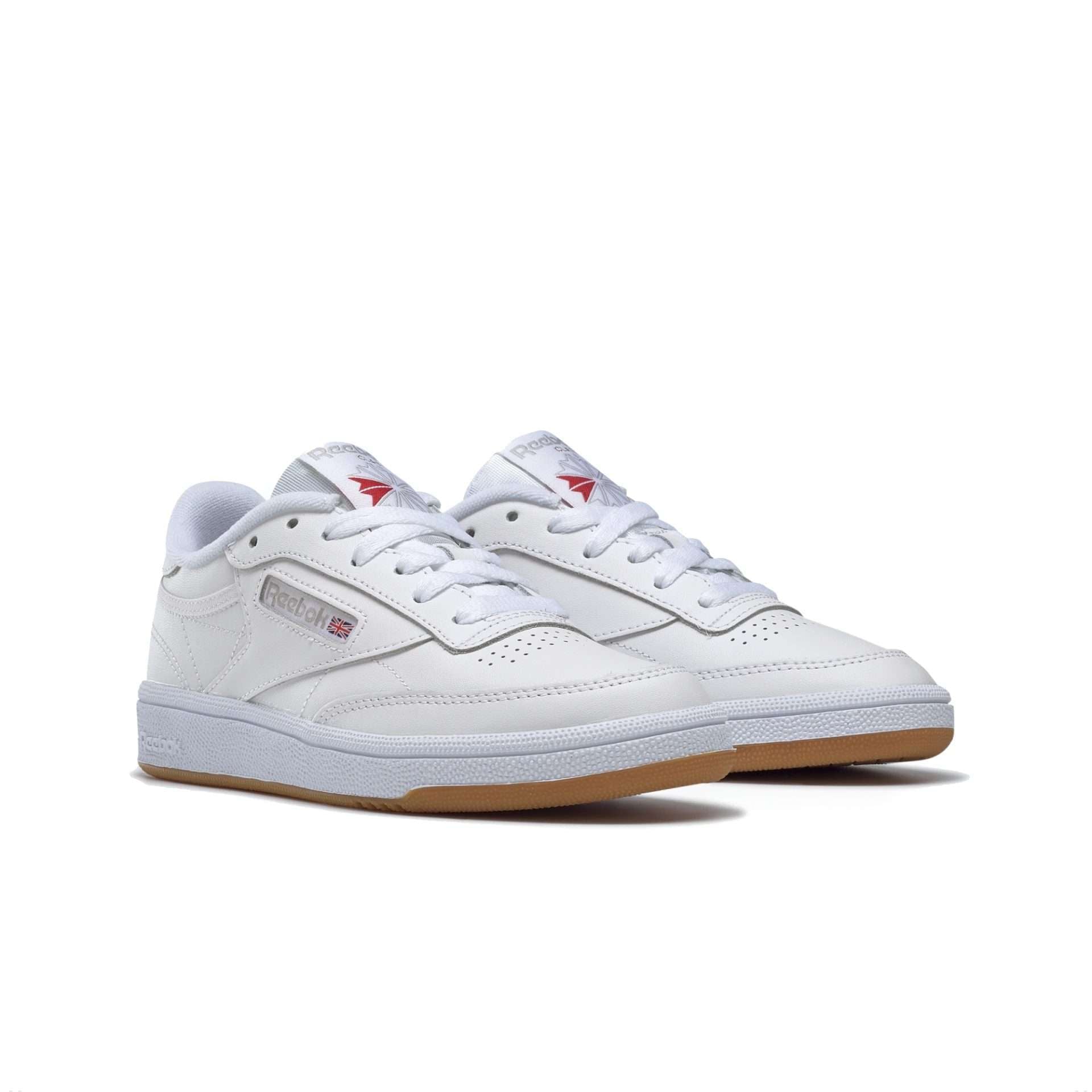 Reebok Classic Women's CLUB C 85 Shoes,BS7686,White / Light Grey/Gum