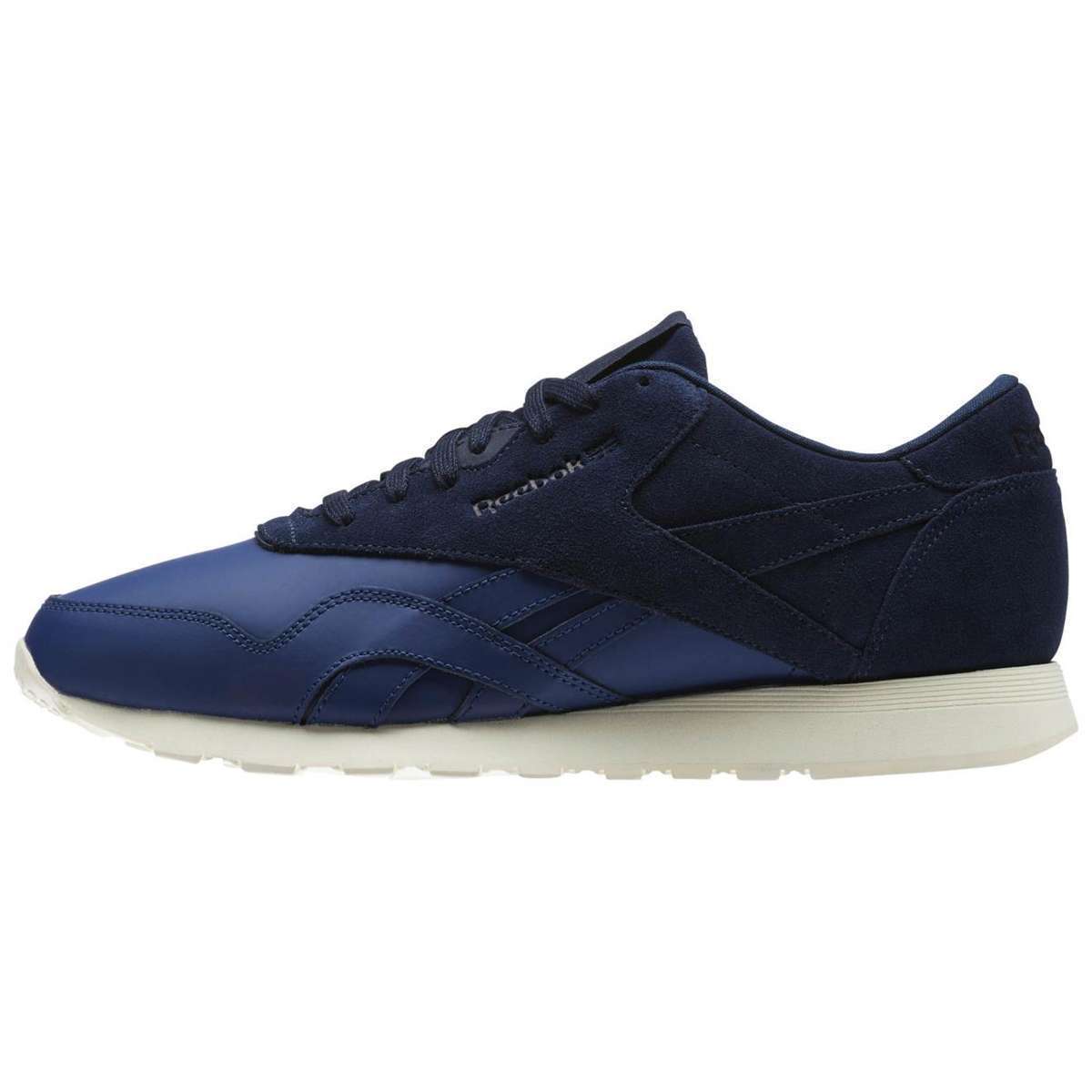 Reebok Men's Classic Nylon Shoes,BS9714,Washed Blue / Collegiate Navy / Chalk