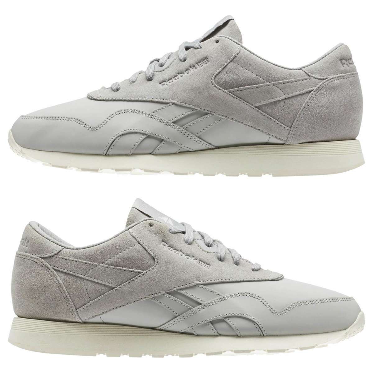 Reebok Men's Classic Nylon Shoes,BS9715/Skull Grey / Stark Grey / Chalk