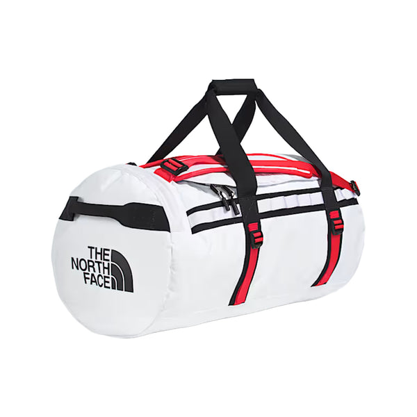 The North Face Base Camp Duffel - S(50L)   TNF White/TNF Black/Elevation Red