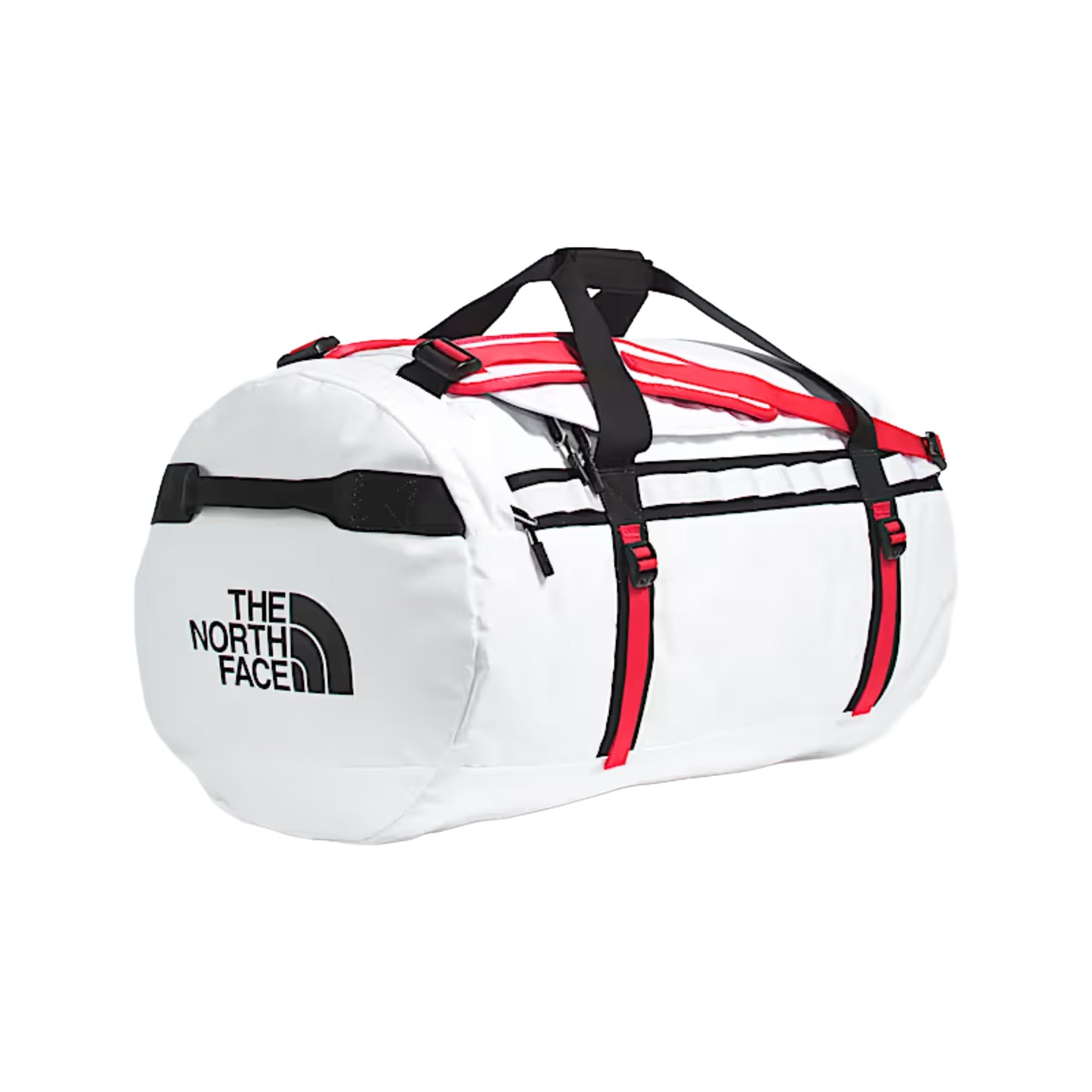 The North Face Base Cam Duffel - L(95L)   TNF White/TNF Black/Elevation Red
