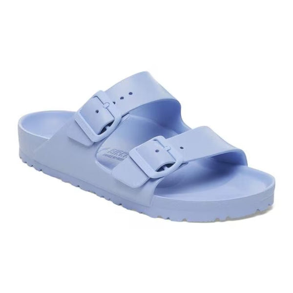 Two-strap EVA sandal featuring adjustable buckles, a contoured footbed, lightweight water-friendly construction, and a casual design for everyday comfort