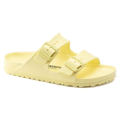 Two-strap EVA sandal featuring adjustable buckles, a contoured footbed, lightweight water-friendly construction, and a casual design for everyday comfort