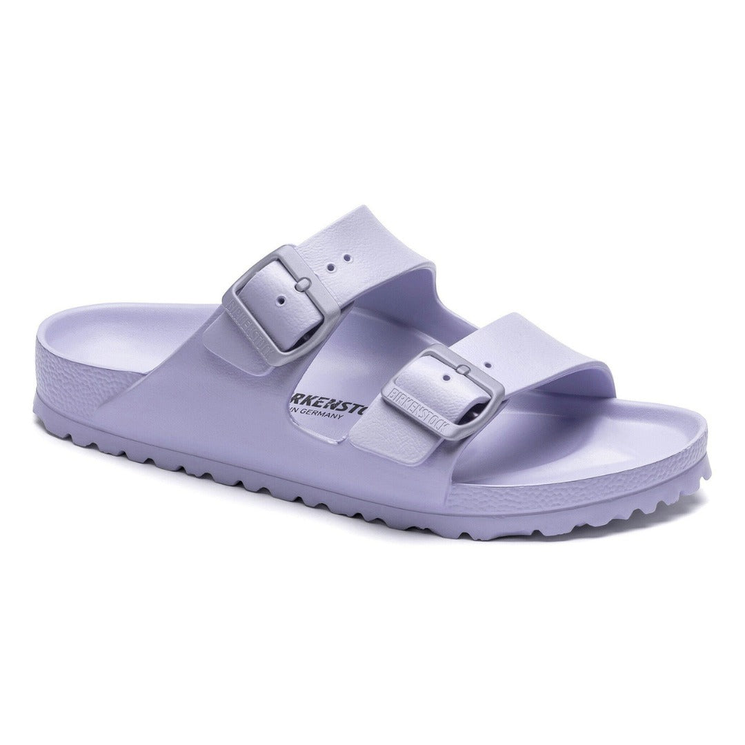 Two-strap EVA sandal featuring adjustable buckles, a contoured footbed, lightweight water-friendly construction, and a casual design for everyday comfort