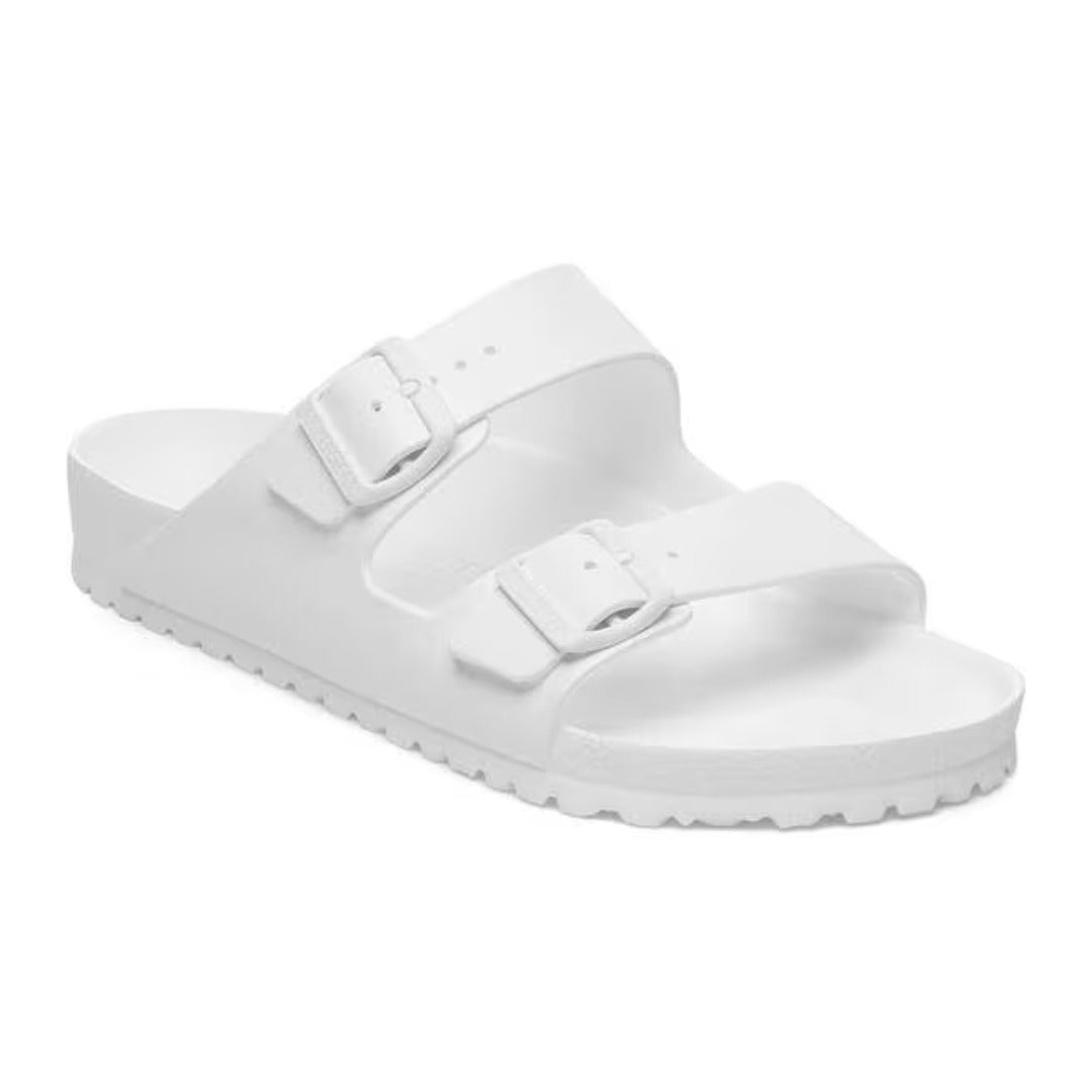 Two-strap EVA sandals featuring adjustable buckles, a contoured footbed, lightweight water-friendly construction, and a casual design for everyday comfort