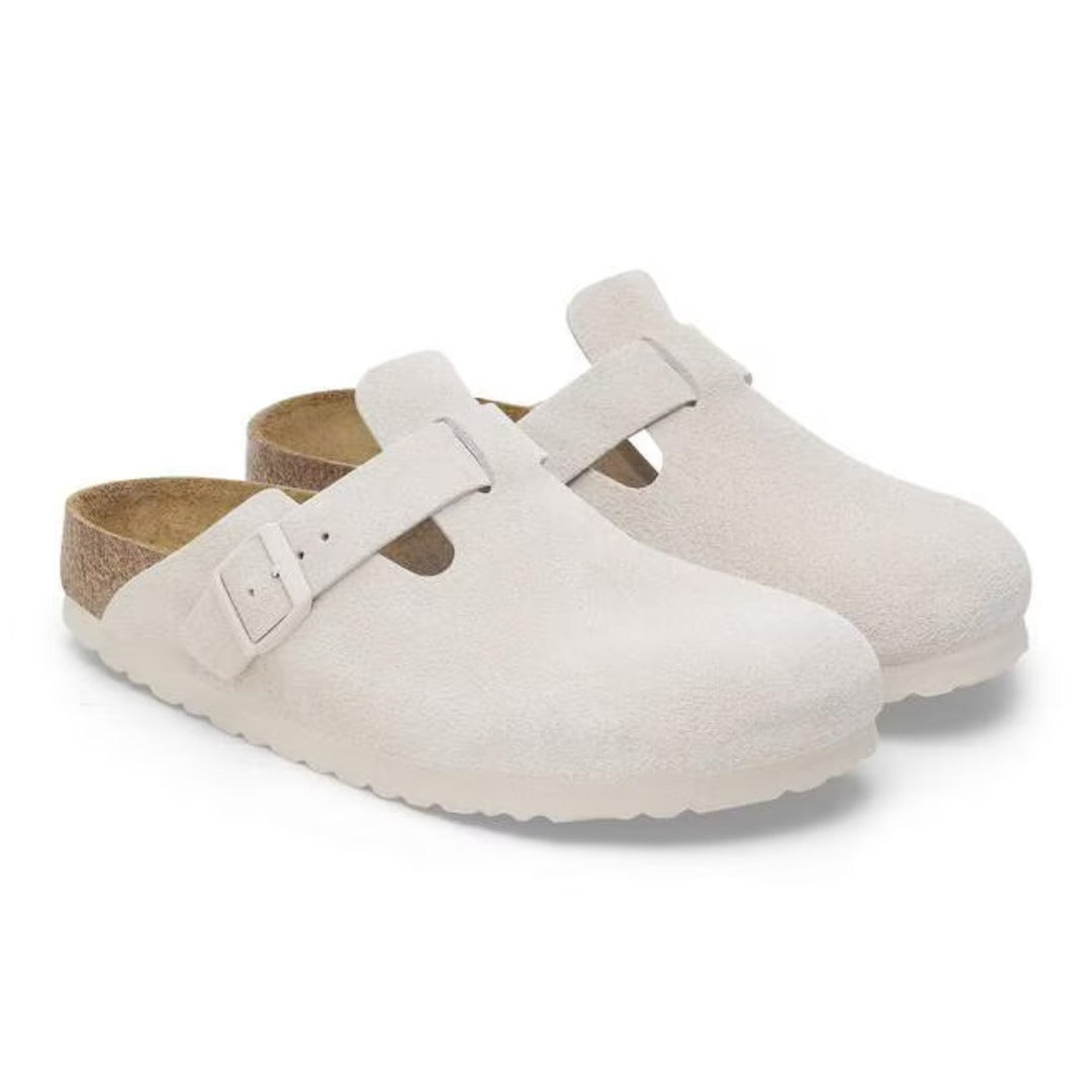 Birkenstock Boston Soft Footbed – Antique White