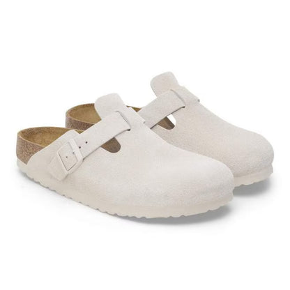 Birkenstock Boston Soft Footbed – Antique White
