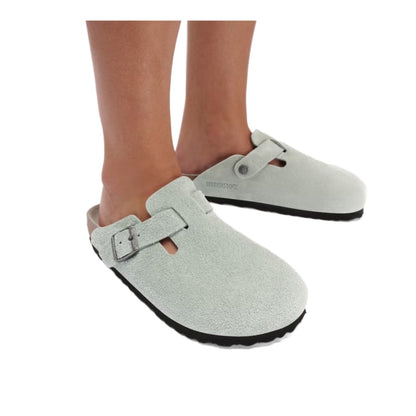 Birkenstock Boston Soft Footbed Clogs - Pure Sage Tonal FB