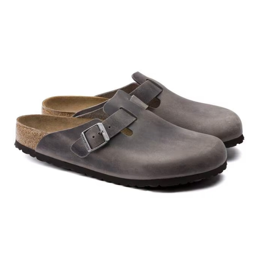 Birkenstock Boston Soft Footbed Clogs - Iron