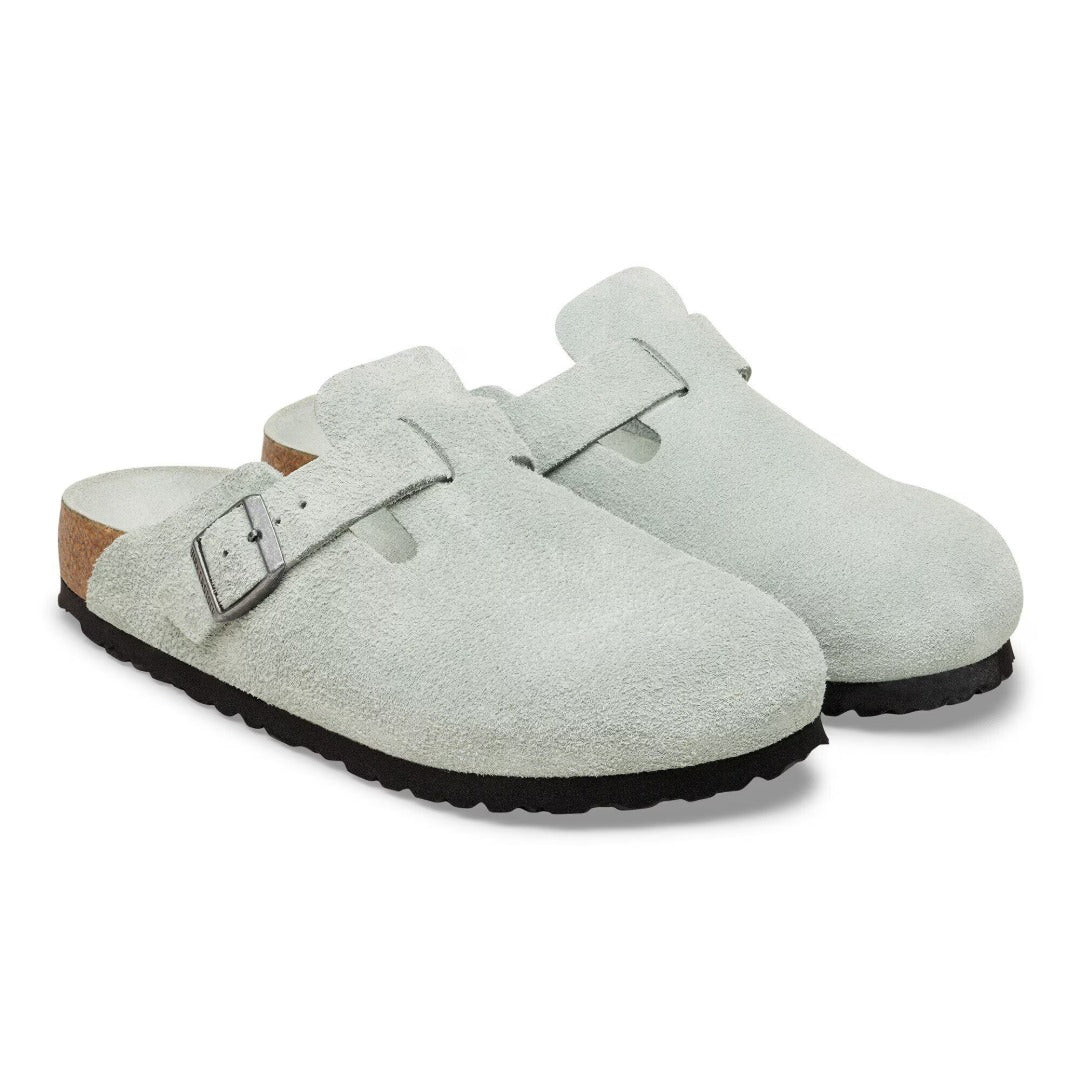 Birkenstock Boston Soft Footbed Clogs - Pure Sage Tonal FB