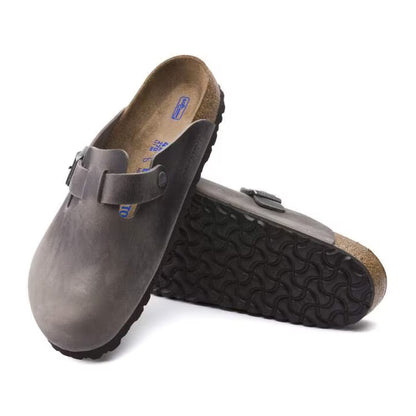Birkenstock Boston Soft Footbed Clogs - Iron