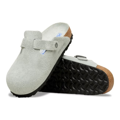 Birkenstock Boston Soft Footbed Clogs - Pure Sage Tonal FB