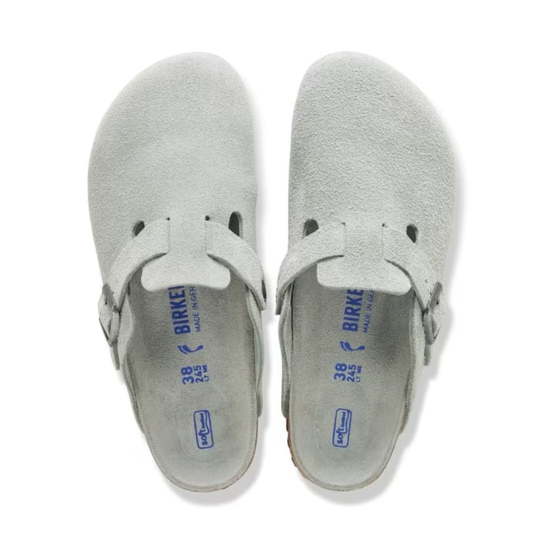 Birkenstock Boston Soft Footbed Clogs - Pure Sage Tonal FB