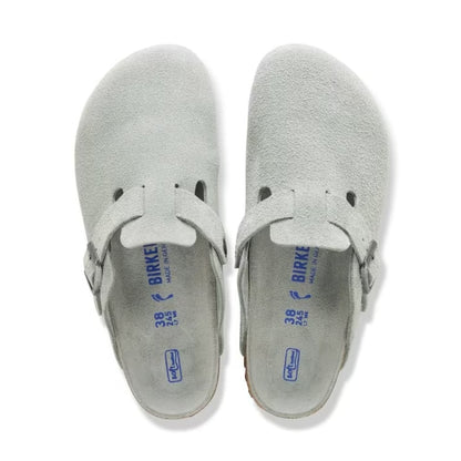Birkenstock Boston Soft Footbed Clogs - Pure Sage Tonal FB