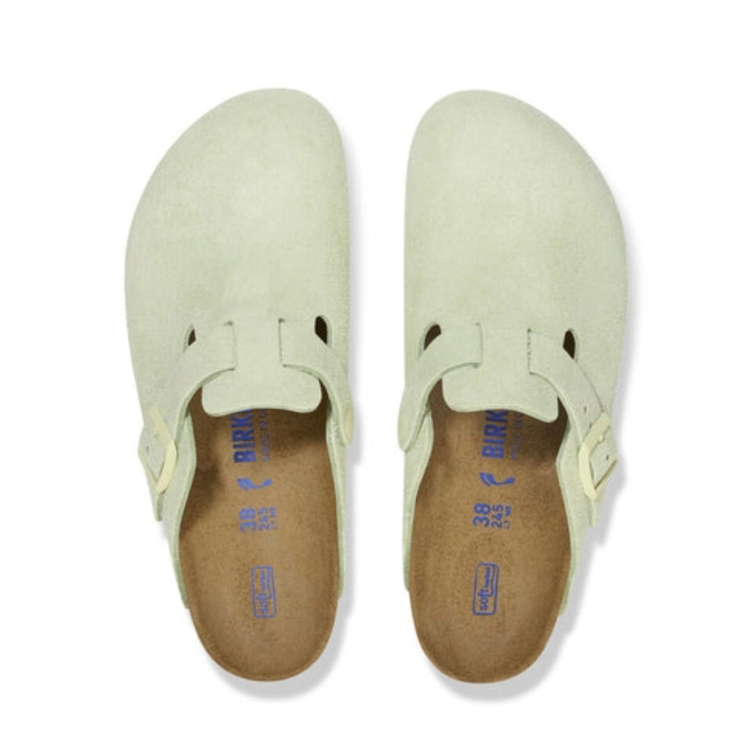 Birkenstock Boston Soft Footbed - Faded Lime