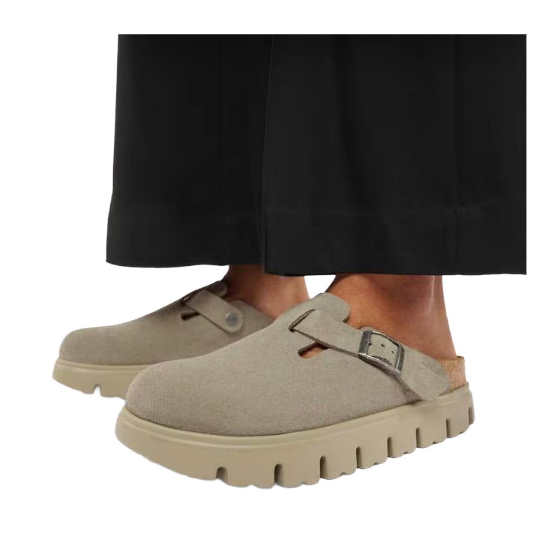 Birkenstock Boston PAP Chunky Clog - Taupe