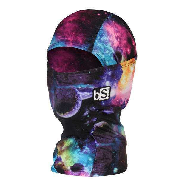 Kids balaclava featuring full head and neck coverage, stretch performance fabric, breathable construction, and a helmet-compatible design for cold-weather outdoor activities